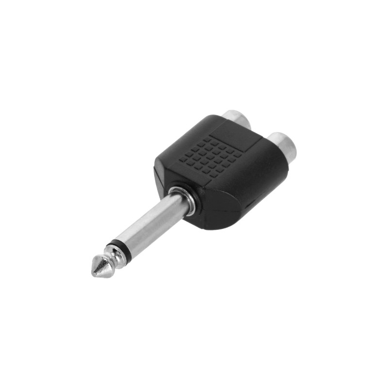 Adam Hall Connectors 4 STAR AY RF2 JM2 - Y-adapter 2 x Cinch żeński do 6,3 mm jack TS męski - 2