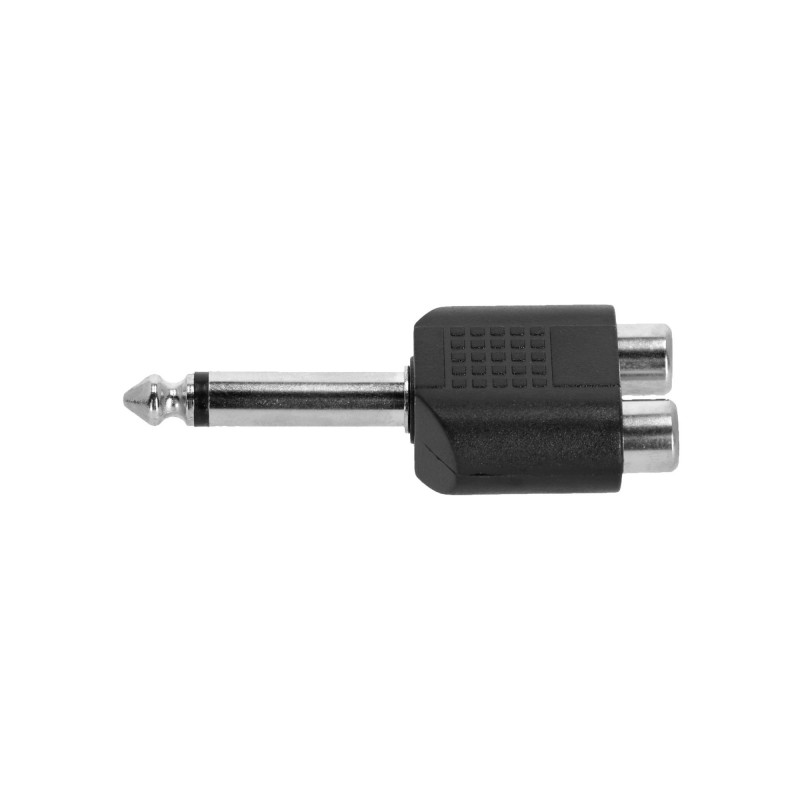 Adam Hall Connectors 4 STAR AY RF2 JM2 - Y-adapter 2 x Cinch żeński do 6,3 mm jack TS męski - 5