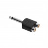 Adam Hall Connectors 4 STAR AY RF2 JM2 - Y-adapter 2 x Cinch żeński do 6,3 mm jack TS męski - 6