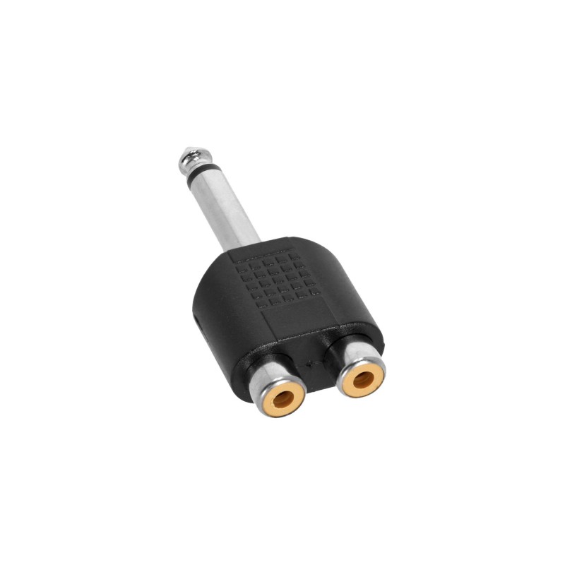 Adam Hall Connectors 4 STAR AY RF2 JM2 - Y-adapter 2 x Cinch żeński do 6,3 mm jack TS męski - 7