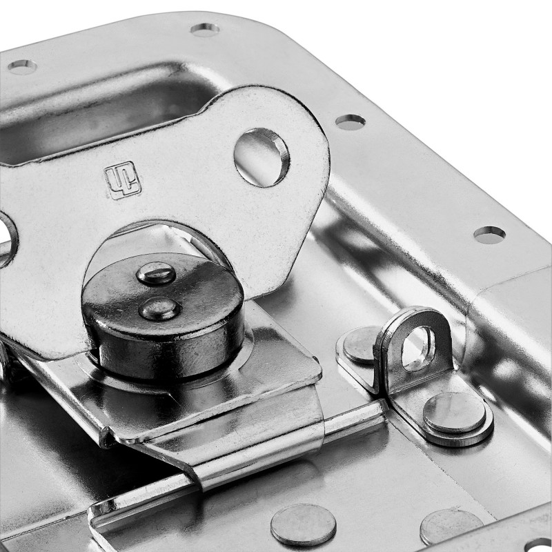 Adam Hall Hardware 17250 SP - Zamek motylkowy, duży, sprężynowy, niezagięty, głębokość: 14 mm, z oczkiem - 2