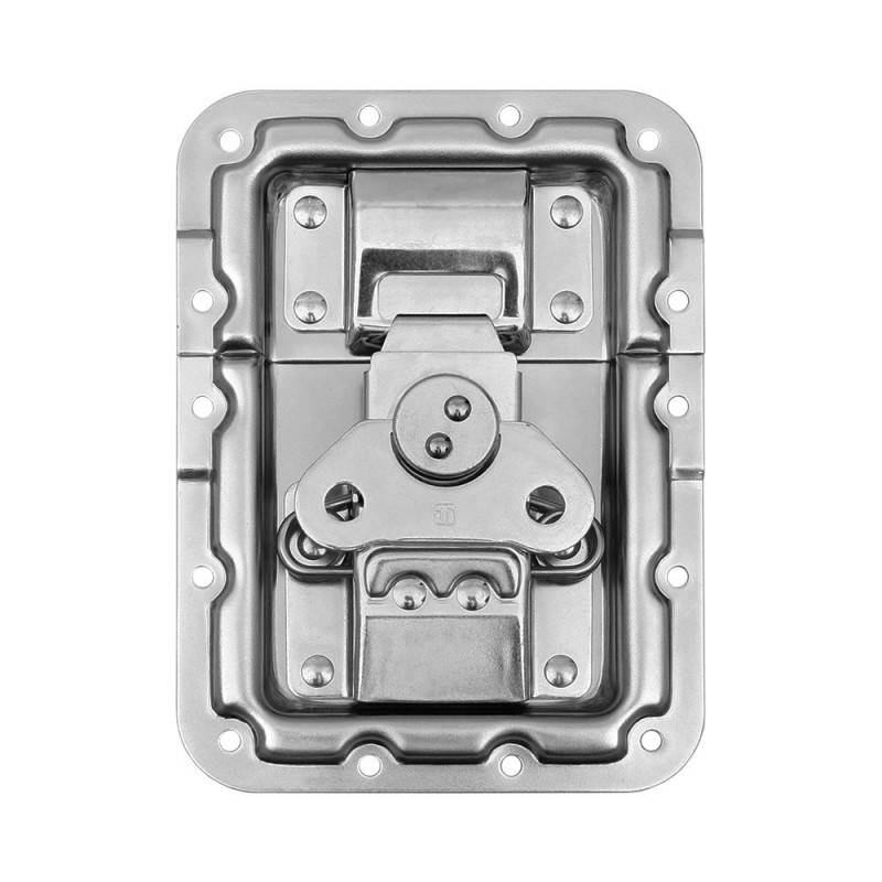 Adam Hall Hardware 172572 - Zamek motylkowy, duży, zagięty, głębokość: 9 mm, osłona nitów - 1