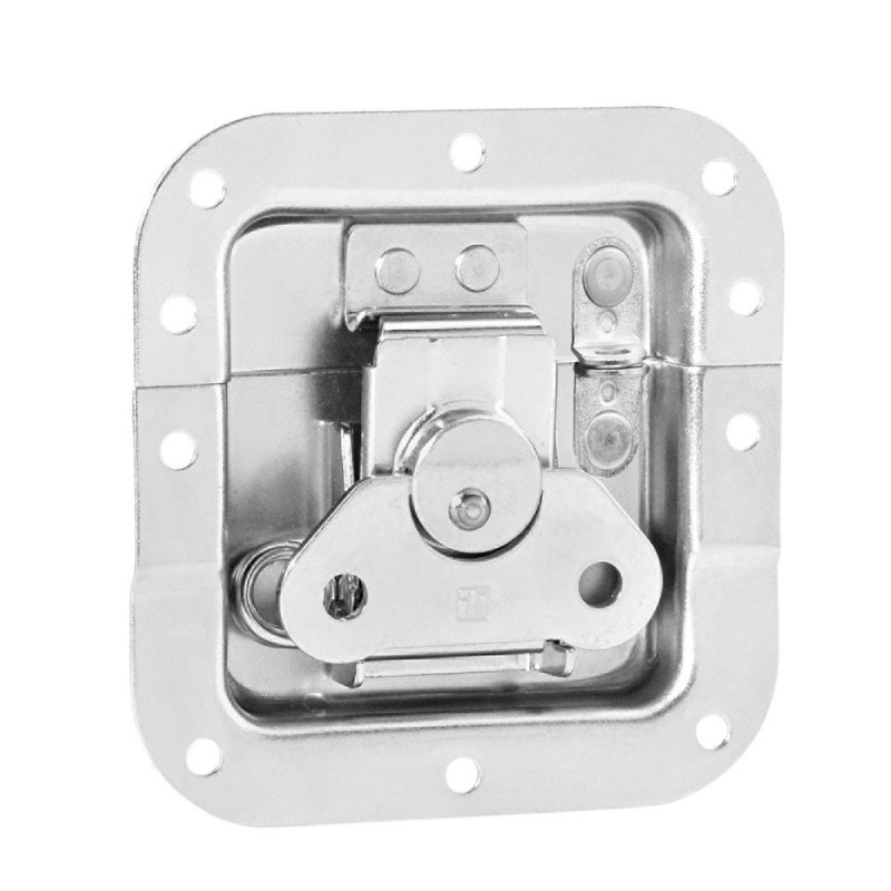 Adam Hall Hardware 17293 SP - Zamek motylkowy, średni, sprężynowy, częściowo zagięty, głębokość: 14 mm, z oczkiem - 1