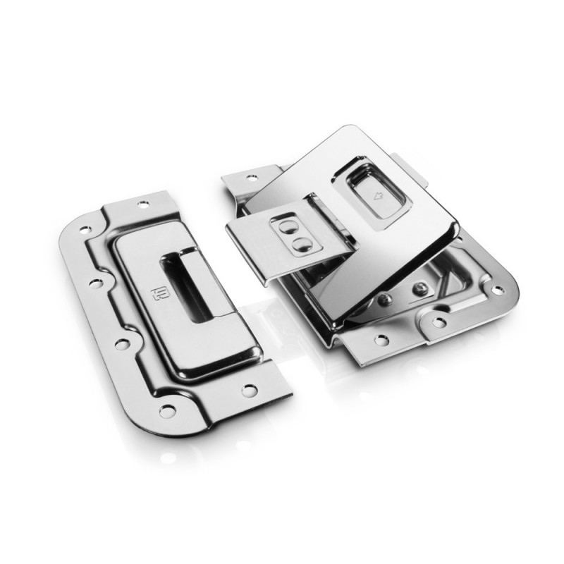Adam Hall Hardware CLAPLOCK - Zamek do skrzyni typu Flightcase, zagięty, głębokość: 9,5 mm - 2