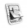 Adam Hall Hardware CLAPLOCK - Zamek do skrzyni typu Flightcase, zagięty, głębokość: 9,5 mm - 3