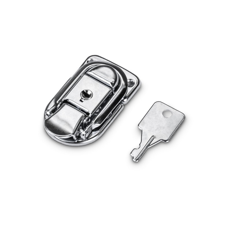 Adam Hall Hardware 1907 M10 AH - 10 x Zamek na śrubę pociągową mały, zamykany, niklowany w opakowaniu typu Bag Packaging - 1