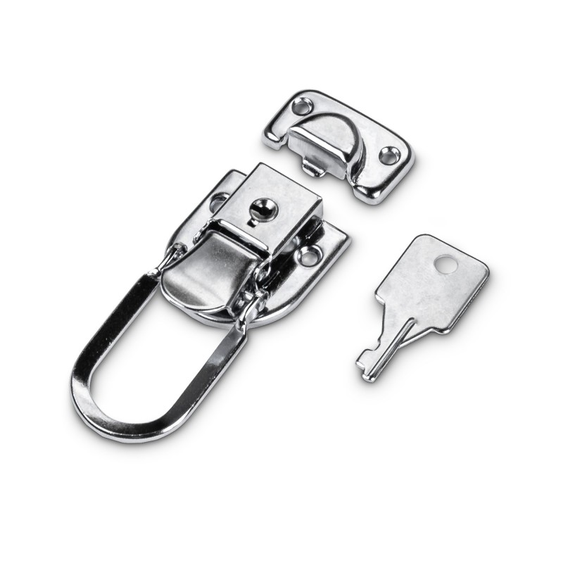 Adam Hall Hardware 1907 M10 AH - 10 x Zamek na śrubę pociągową mały, zamykany, niklowany w opakowaniu typu Bag Packaging - 2