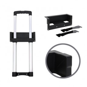 Adam Hall Hardware 3476021 - Wpuszczany, jednostopniowy, wysuwany uchwyt, obudowa czarna, zagięta, o długości 528 – 808 mm - 1