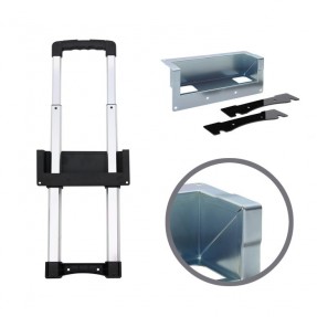 Adam Hall Hardware 3476033 - Wpuszczany, dwustopniowy, wysuwany uchwyt, obudowa ocynkowana, o długości 336 – 661 mm - 1