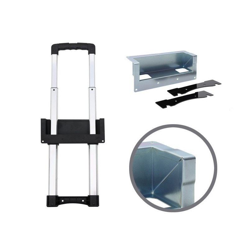 Adam Hall Hardware 3476033 - Wpuszczany, dwustopniowy, wysuwany uchwyt, obudowa ocynkowana, o długości 336 – 661 mm - 1