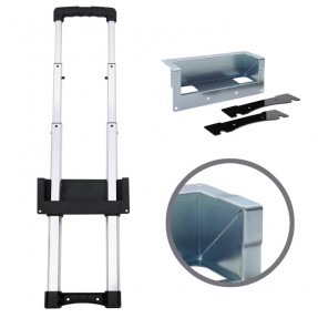 Adam Hall Hardware 3476043 - Wpuszczany, trzystopniowy, wysuwany uchwyt, obudowa ocynkowana, o długości 336 – 856 mm - 1