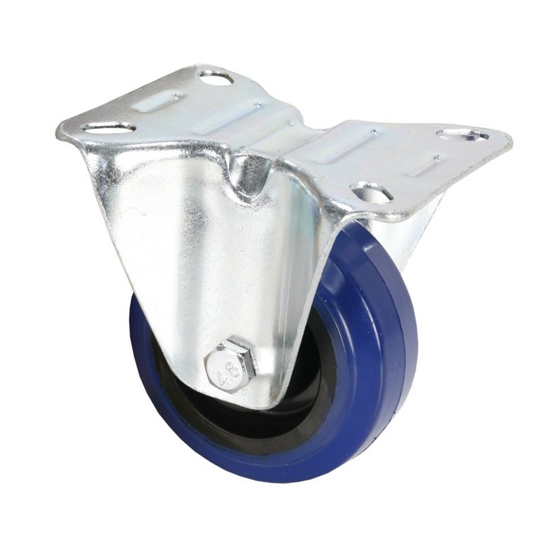 Adam Hall Hardware 372071 - Kółko sztywne 80 mm z niebieską oponą - 1