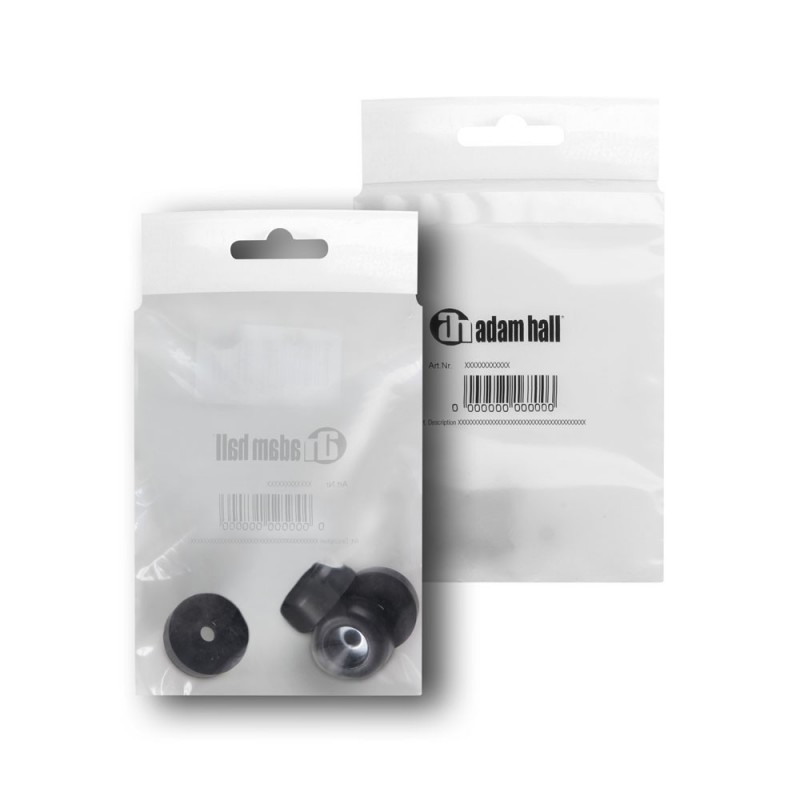 Adam Hall Hardware 4900 M4 AH - Komplet czterech nóżek gumowych, 25 x 11 mm, w woreczku - 2