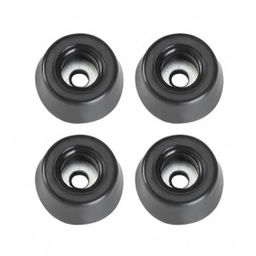 Adam Hall Hardware 4903 M4 AH - Komplet czterech nóżek gumowych, 20 x 9 mm, kolor czarny, w woreczku - 1