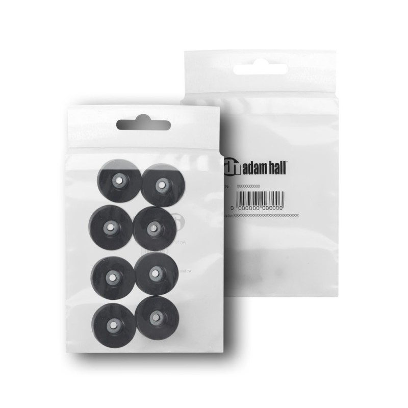 Adam Hall Hardware 4907 M8 AH - Komplet ośmiu nóżek gumowych, 38 x 15 mm, w woreczku - 2