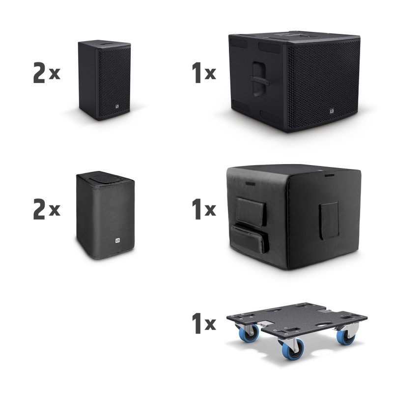 LD Systems STINGER G3 LOUNGE SET A - 2 x 8" aktywna kolumna głośnikowa + 1 x 15" aktywny subwoofer - 4