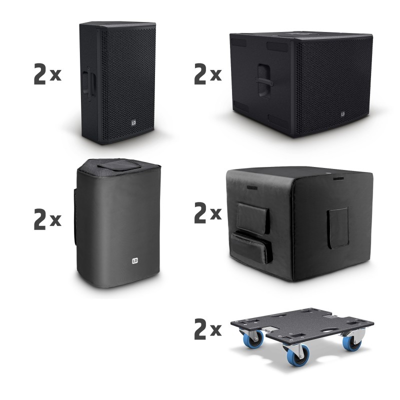 LD Systems STINGER G3 POWER SET A - 2 x 12" aktywna kolumna głośnikowa + 2 x 18" aktywny subwoofer - 4