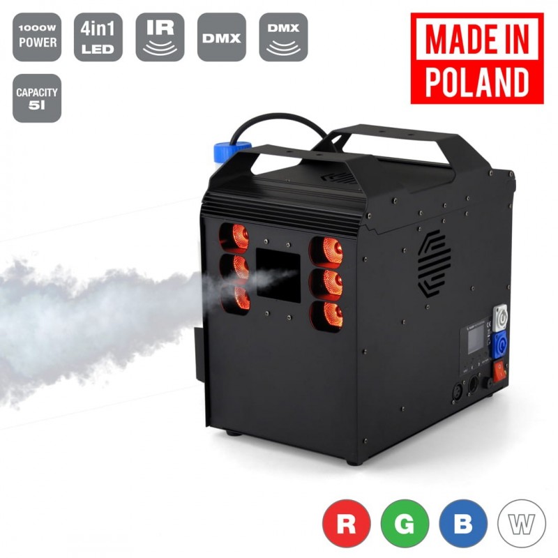 Flash FOG MACHINE / GEIZER + 6X10W 4in1 LED DMX - 1
