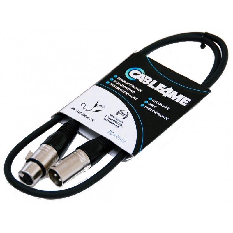 CABLE4ME przewód mikrofonowy sygnałowy XLR/XLR 1m - 3