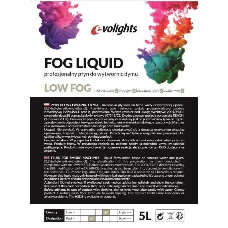 EVOLIGHTS LOW FOG 5L płyn do ciężkiego dymu - 2