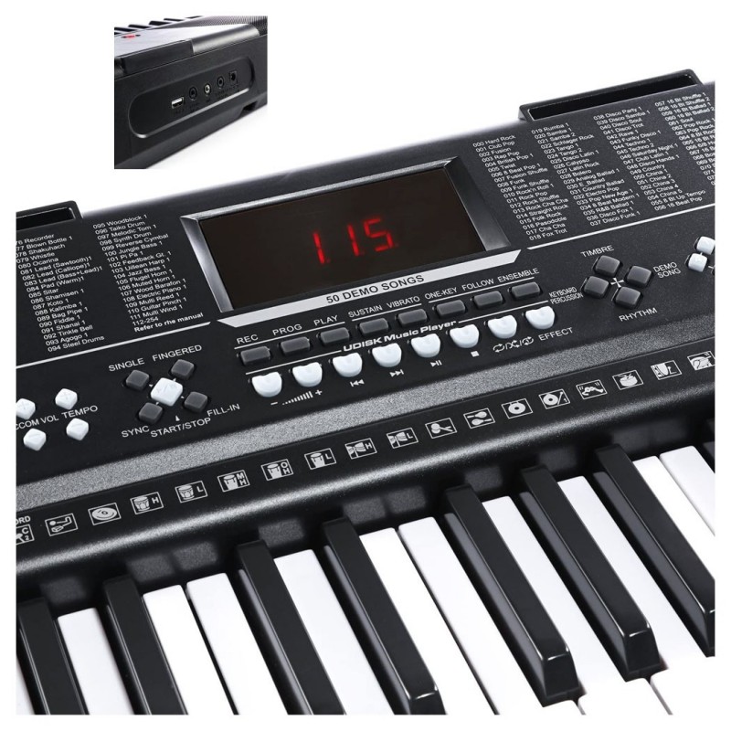 MK 2102 Keyboard Klawisze Organy Dla Dzieci Do Nauki Gry USB Mp3 - 10
