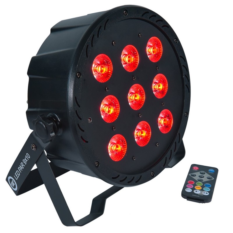 LIGHT4ME LED PAR 9X10W MKII RGBW pilot IR - 1