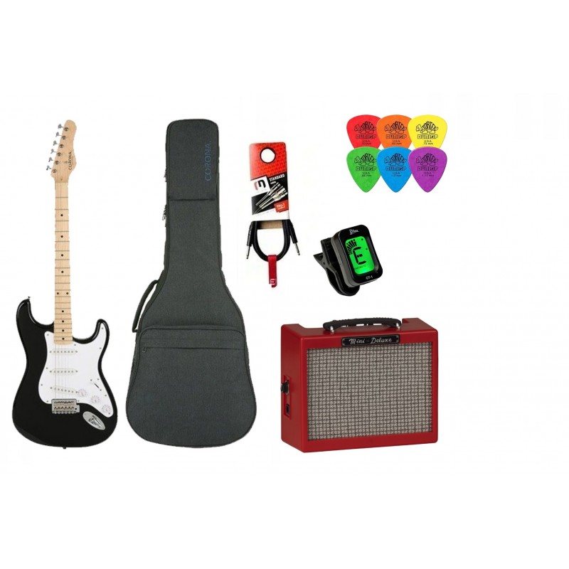 Gitara Elektryczna + Wzmacniacz F 1W Kabel Zestaw 086 - 1