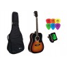 Gitara Akustyczna +Pokrowiec +Tuner +Kostki Zestaw 009 - 1