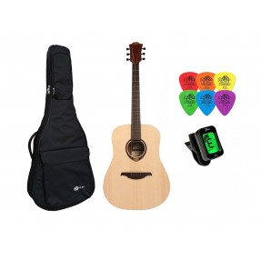 Gitara Akustyczna +Pokrowiec +Tuner +Kostki Zestaw 011 - 1