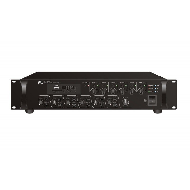 ITC Audio TI-1206S - Centrala nagłośnienia 6 strefowa 120W