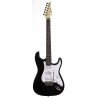 Arrow ST 111 Deep Black Rosewood White - Gitara elektryczna - 1