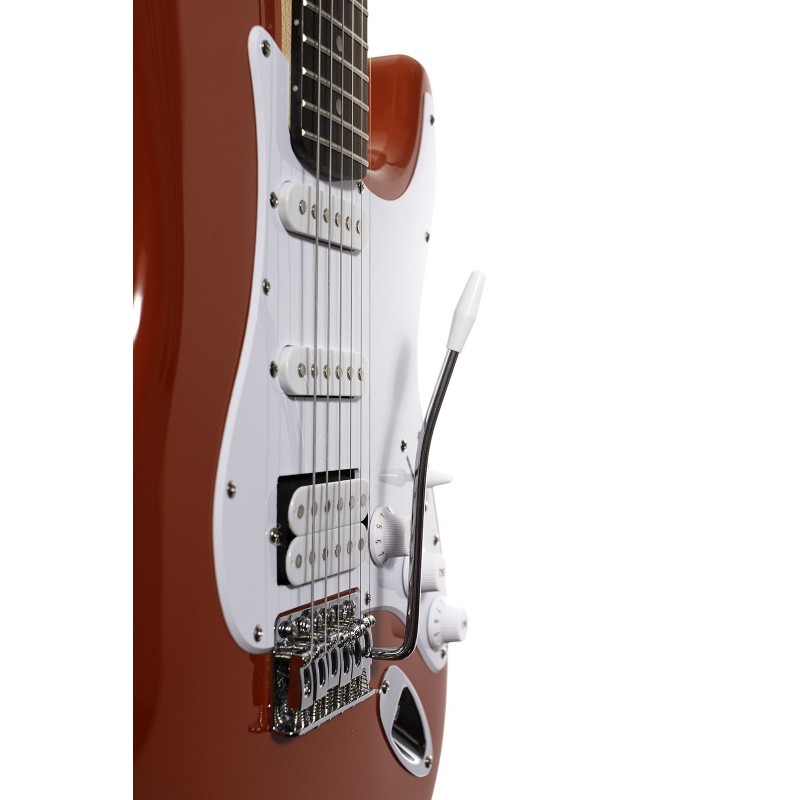 Arrow ST 211 Diamond Red Rosewood White - Gitara elektryczna - 2