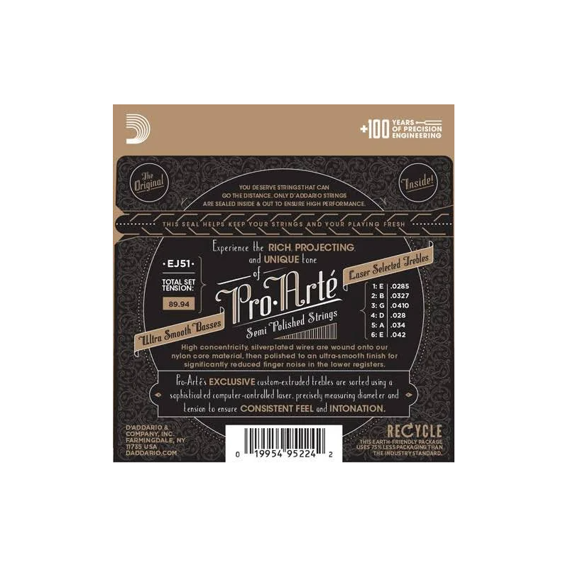 D`ADDARIO EJ51 - struny do git. klasycznej - 2