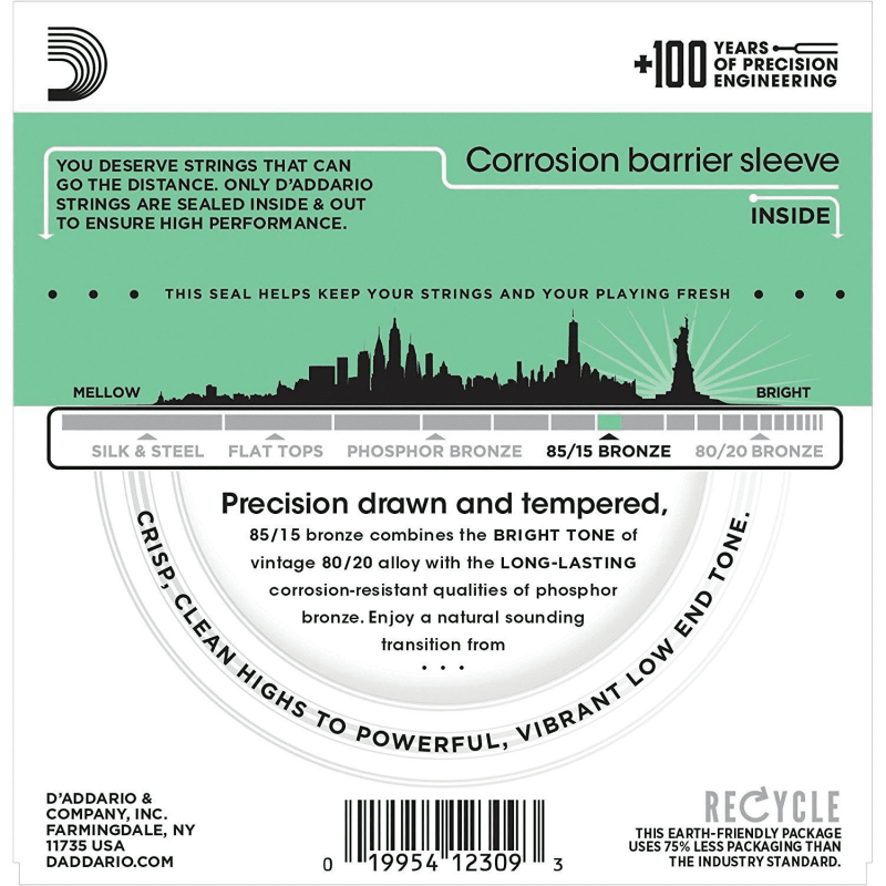 D`ADDARIO EZ920 - struny do git. akustycznej tył