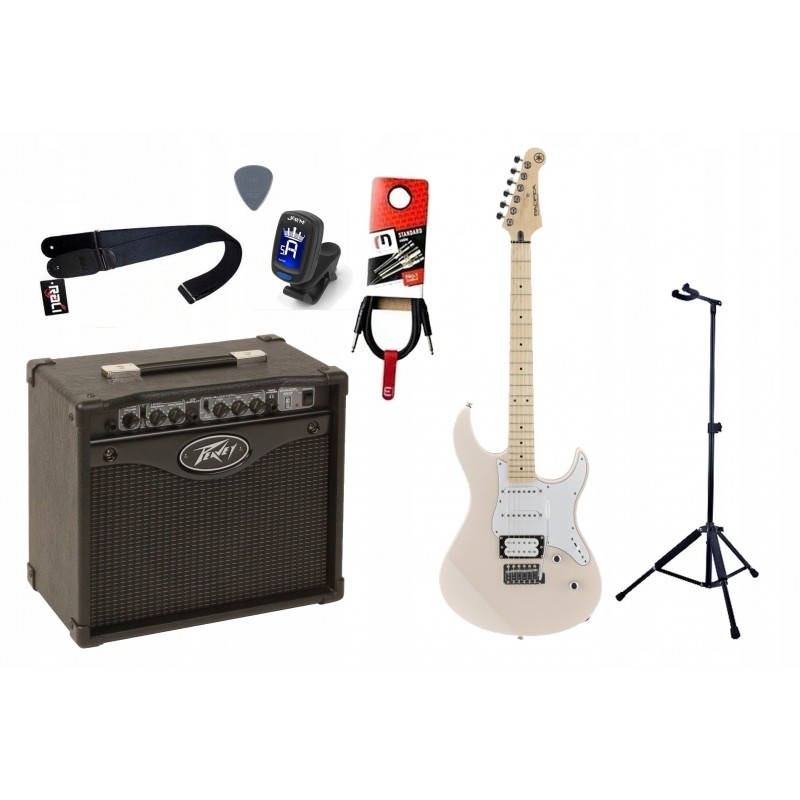 Gitara Elektryczna + Wzmacniacz 15W Kabel Zestaw 195 - 1