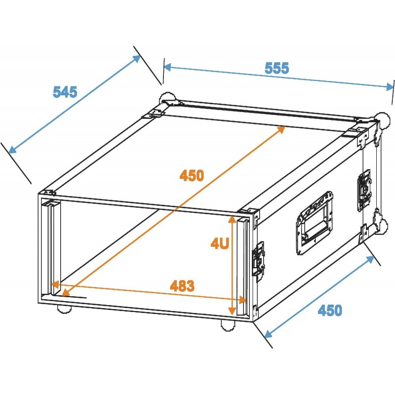 ROADINGER Rack Profi 4U 45cm - Case - 7