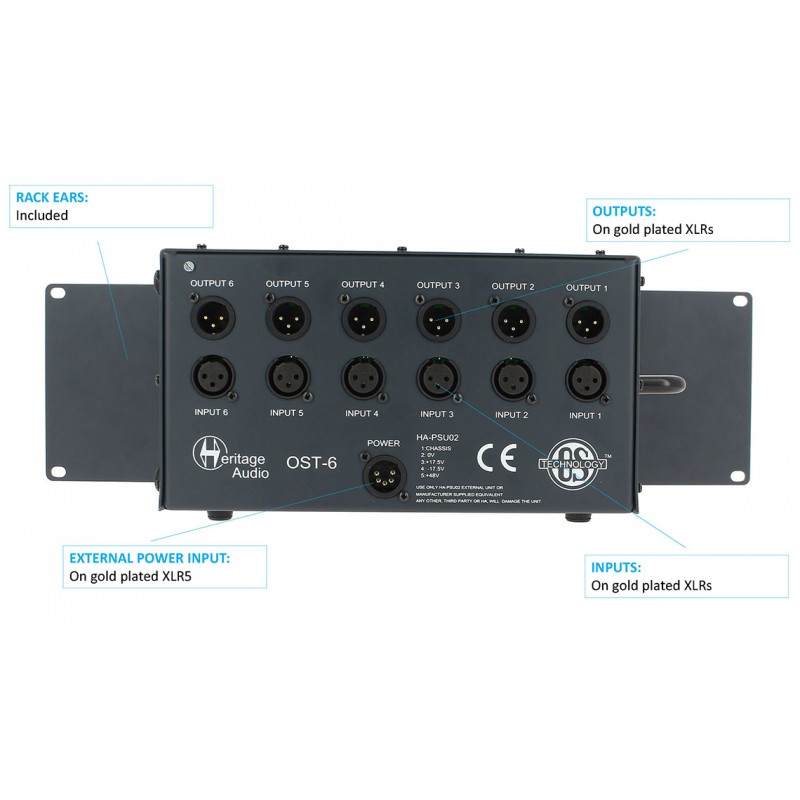 Heritage Audio OST-6 - Obudowa rack serii 500 - 3