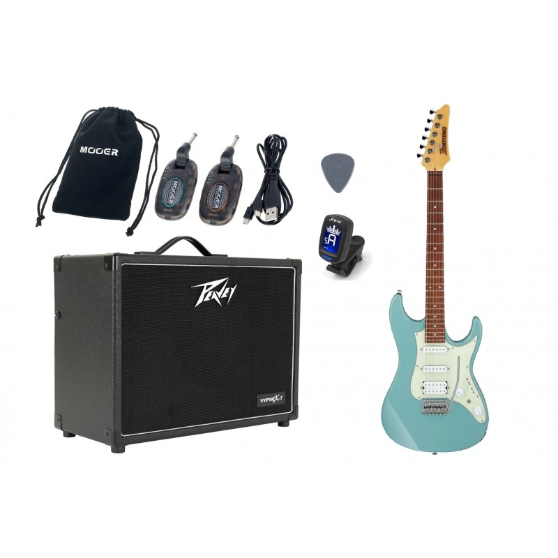 Gitara Elektryczna +Wzmacniacz 20W Zestaw Wireless 223 - 1