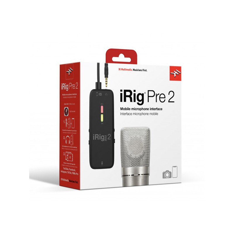 IK Multimedia iRig PRE 2 - Interfejs audio iOS Android DSLR - 5