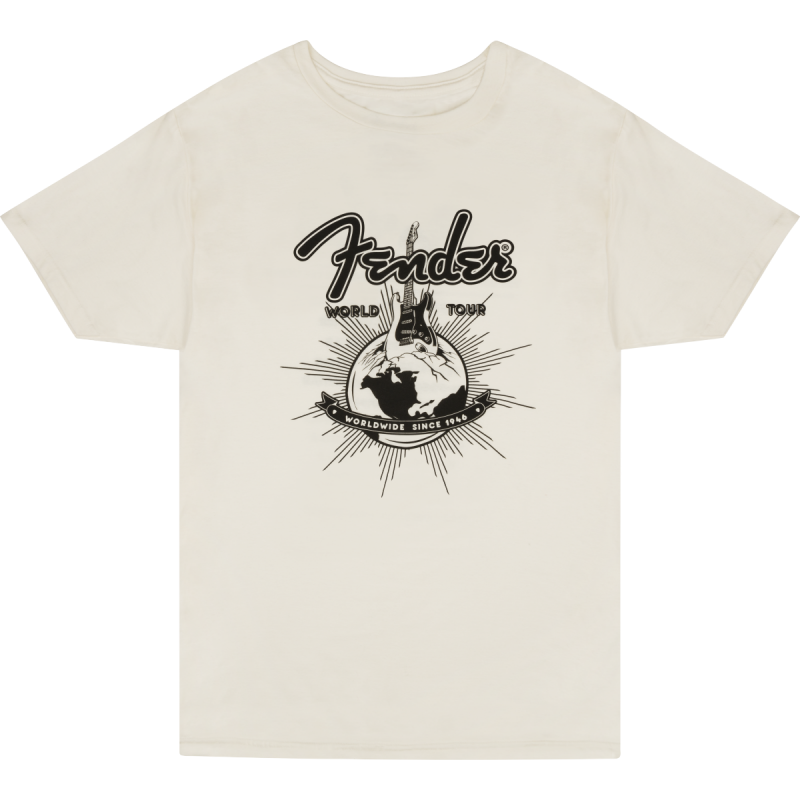 Fender World Tour T-Shirt, Vintage White, L - koszulka, rozmiar L - 1