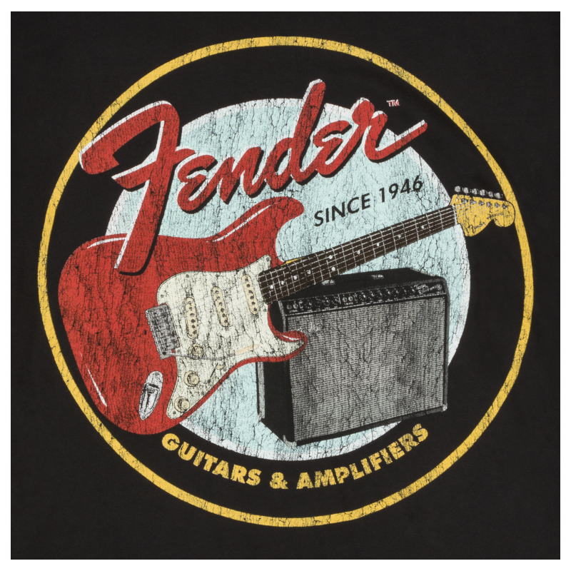 Fender 1946 Guitars & Amplifiers T-Shirt, Vintage Black, L -  koszulka L - 2