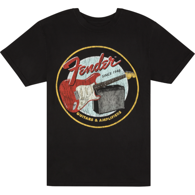 Fender 1946 Guitars & Amplifiers T-Shirt, Vintage Black, L -  koszulka L - 1