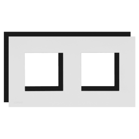 AUDAC CF45DH/W - ramka osłaniająca podwójna 45x45 mm z haczykami - wersja biała - 1