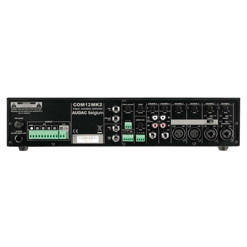 AUDAC COM12MK2 - wzmacniacz nagłośnieniowy 120W 100V - wersja MK2 - 2