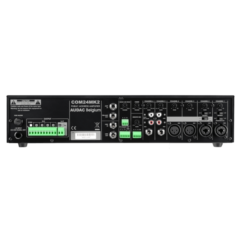 AUDAC COM24MK2 - wzmacniacz nagłośnieniowy 240W 100V - wersja MK2 - 2