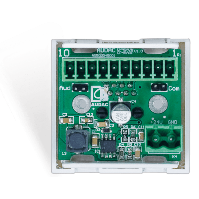 AUDAC CP43ARJ/W - płyta połączeniowa - RJ45 - bticino - wersja biała - 2