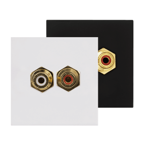 AUDAC CP45RCA/B - płyta połączeniowa RCA 45 x 45 mm - wersja czarna - 1