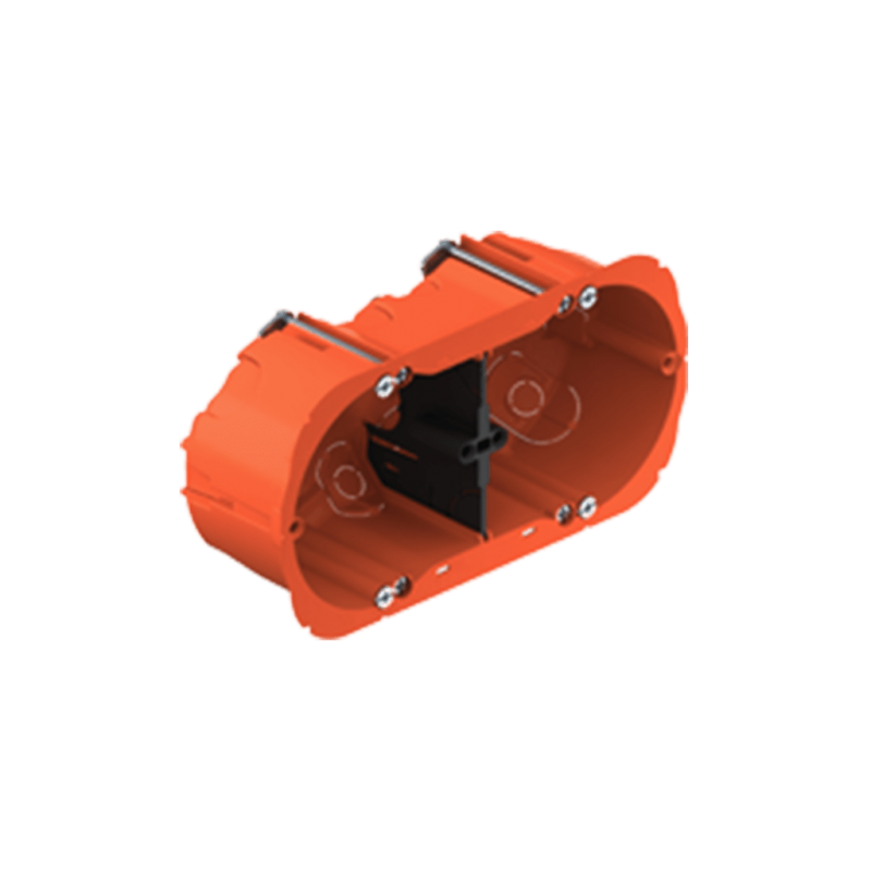 AUDAC WB45D/FG - puszka podtynkowa do podwójnego panelu ściennego 45 x 45 mm - ściana pusta - 1