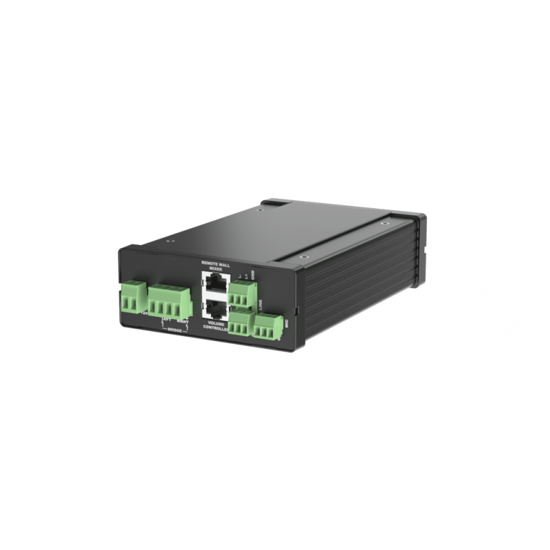 AUDAC AMP22 - mini wzmacniacz stereo 2 x 15W - zbalansowane wejście liniowe i mikrofonowe + WP2xx - 3