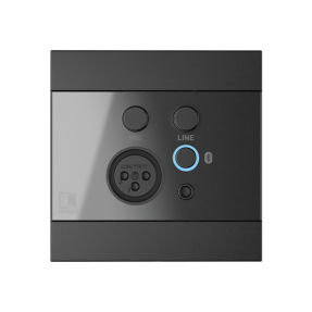 AUDAC WP225/B - Panel ścienny, XLR mic + 3,5 mm jack + BT, czarny - 1